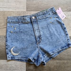 Customized Super-High Rise Denim Jean Short Shorts Size 10 NWT ✨One of a kind✨